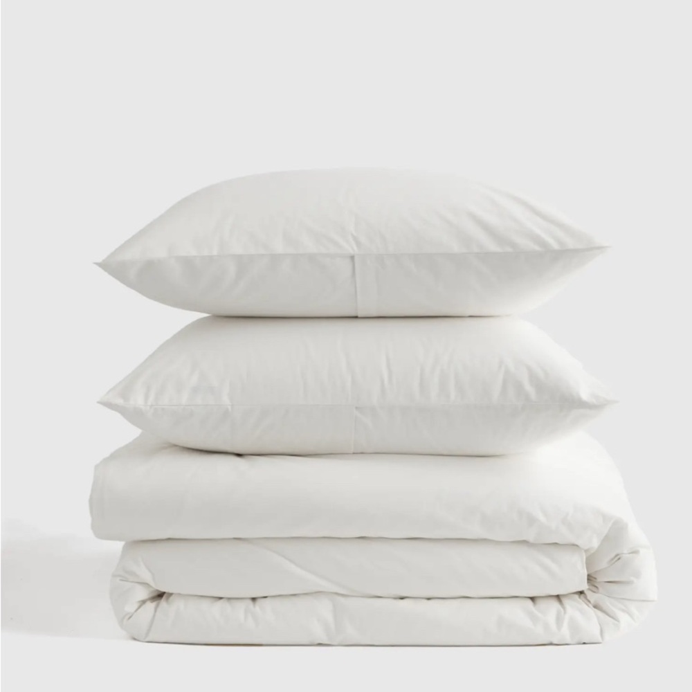 NWOT Quince European Organic Cotton Duvet Cover Set